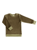 Kids' Velour Sweatshirt, Olive Green