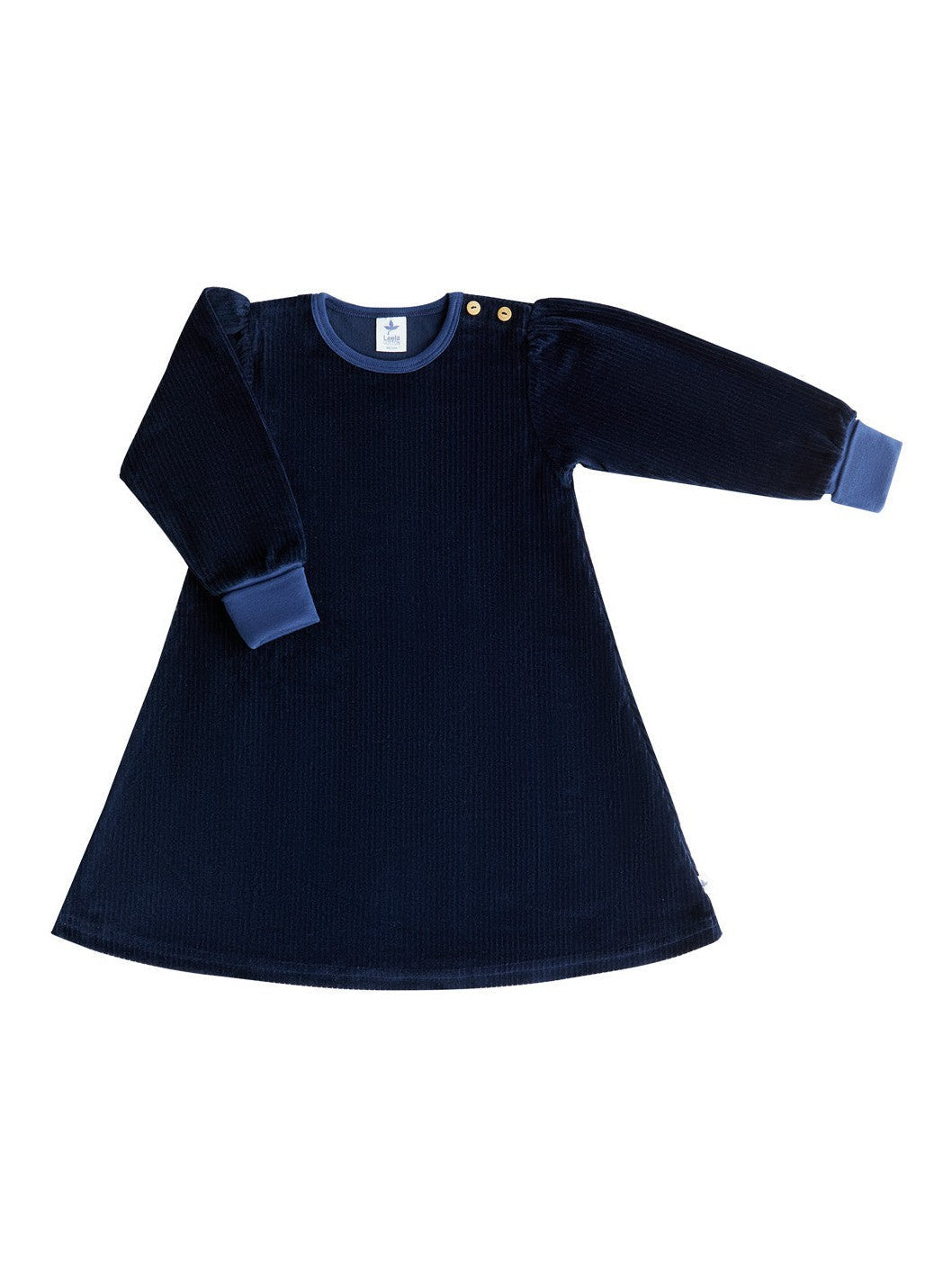Kids' Corduroy Dress, Midnight Blue — Leela Cotton
