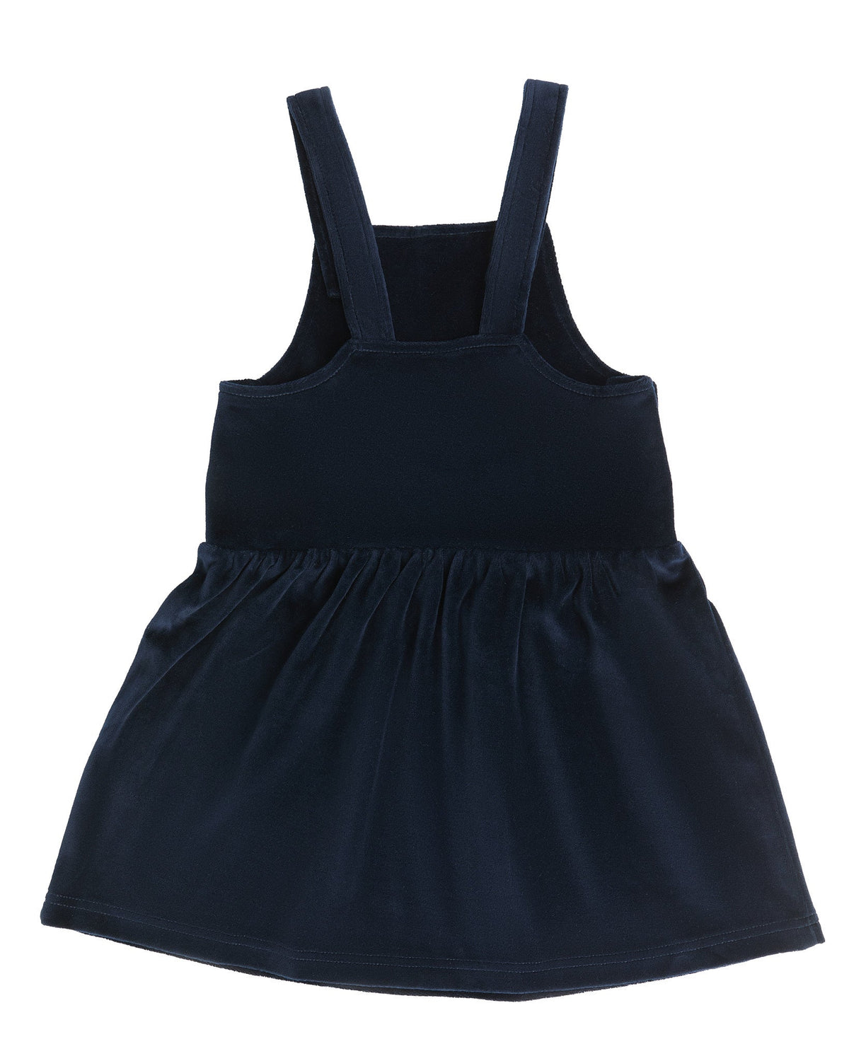 Kids' Sleeveless Velour Dress, Midnight Blue — Leela Cotton, view 3