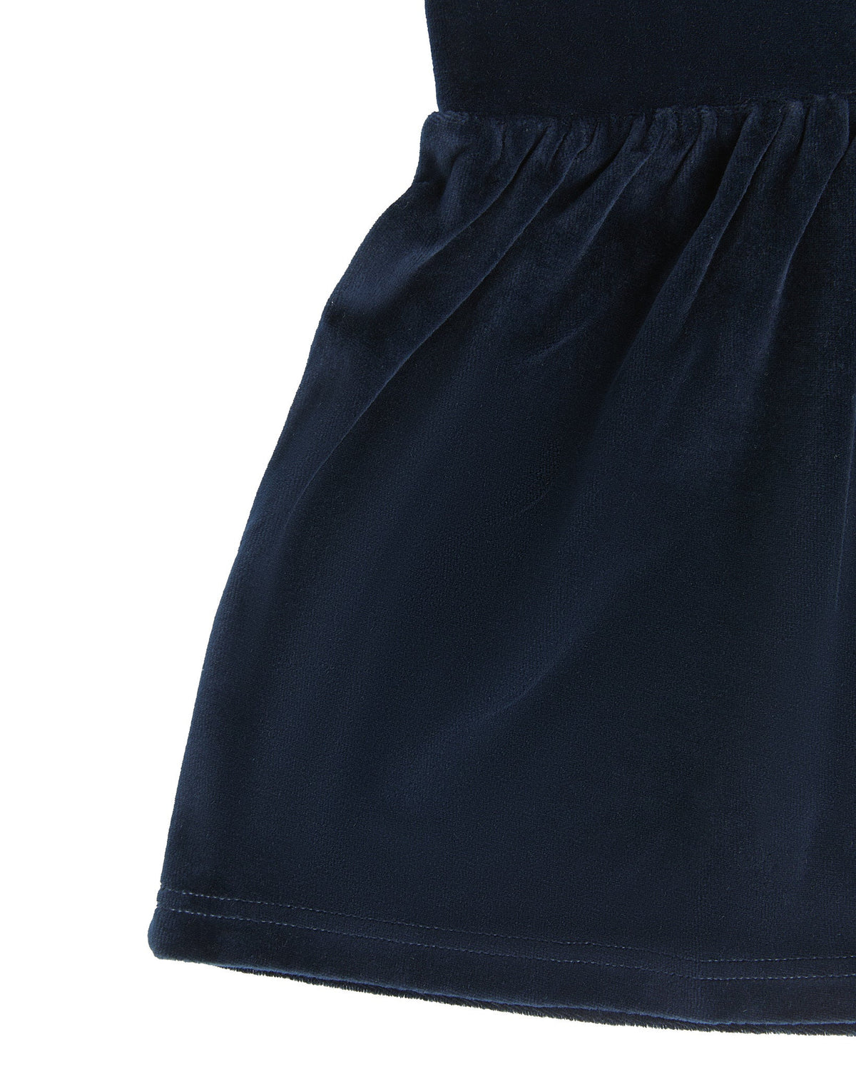 Kids' Sleeveless Velour Dress, Midnight Blue — Leela Cotton, view 4