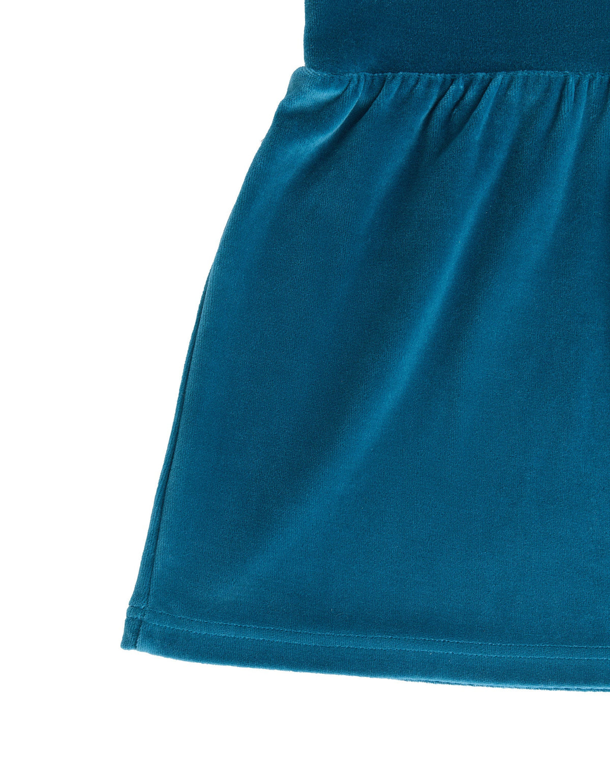 Kids' Sleeveless Velour Dress, Danube Blue — Leela Cotton, view 4