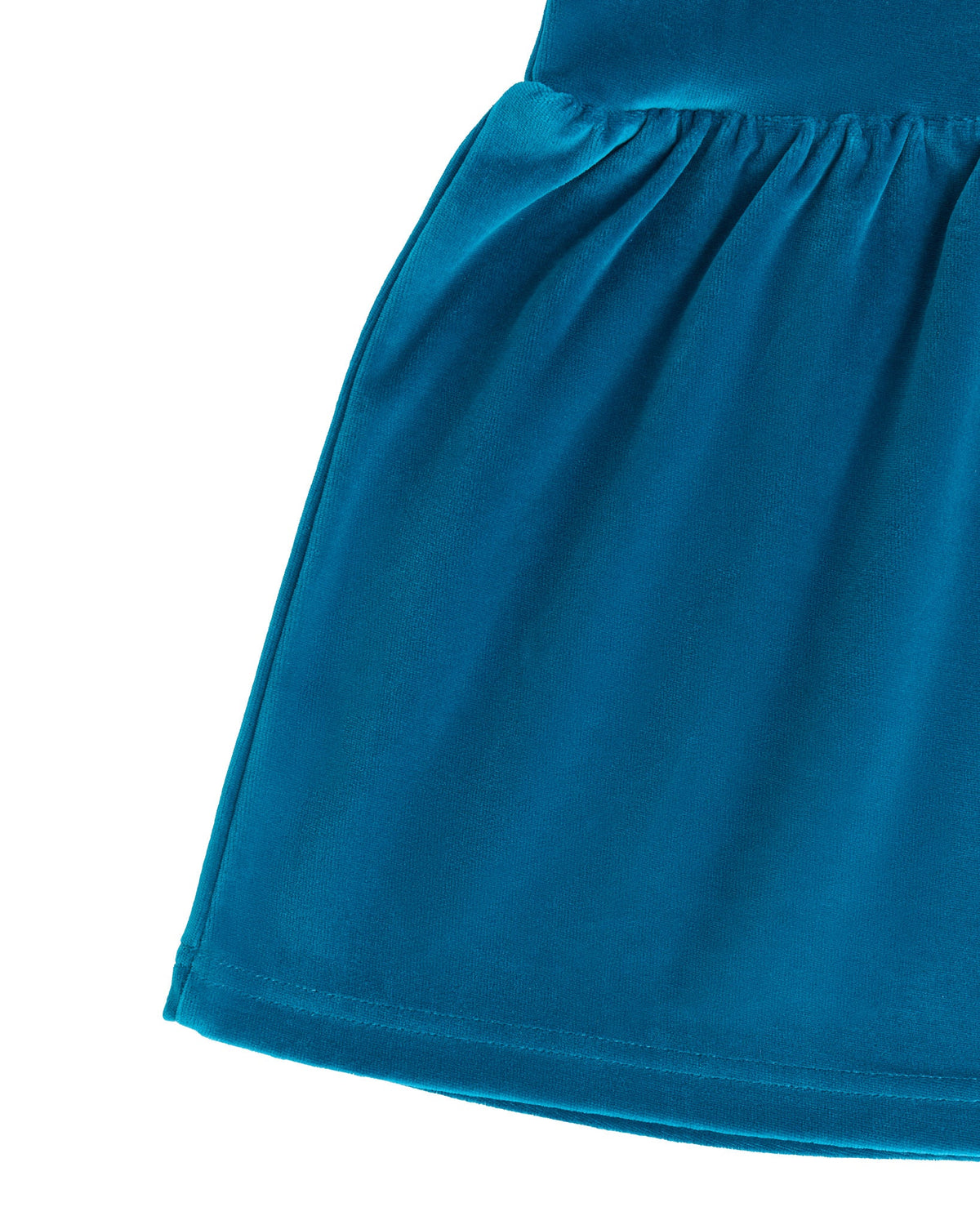 Kids' Sleeveless Velour Dress, Ocean Blue — Leela Cotton, view 4