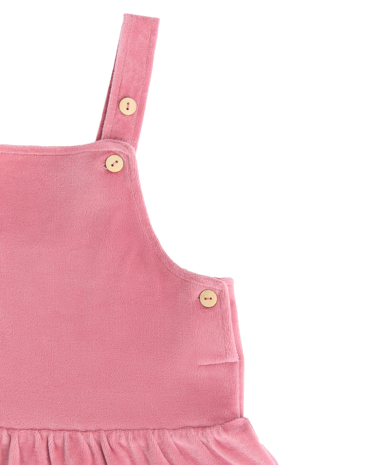 Kids' Sleeveless Velour Dress, Dusty Pink — Leela Cotton, view 2