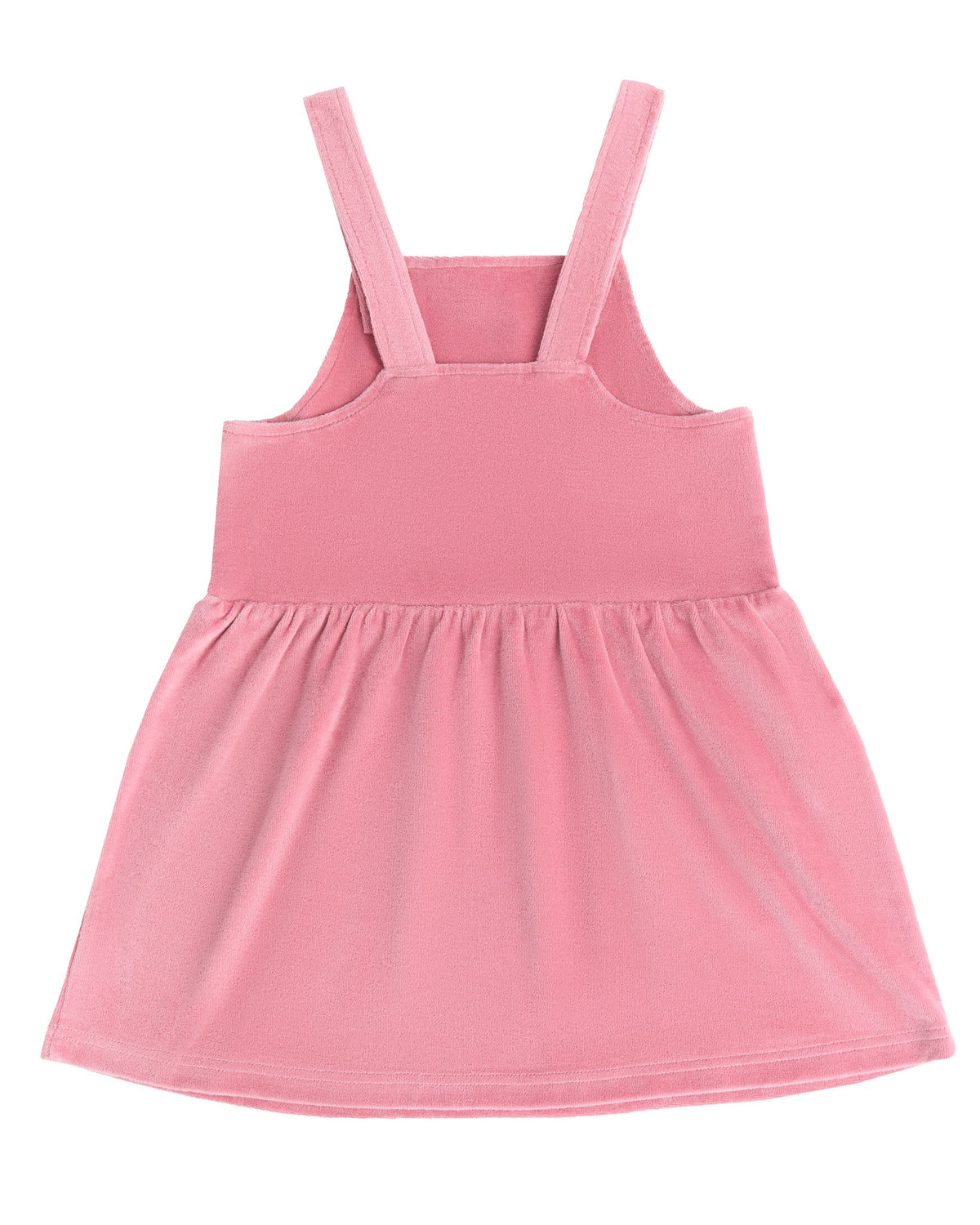 Kids' Sleeveless Velour Dress, Dusty Pink — Leela Cotton, view 3