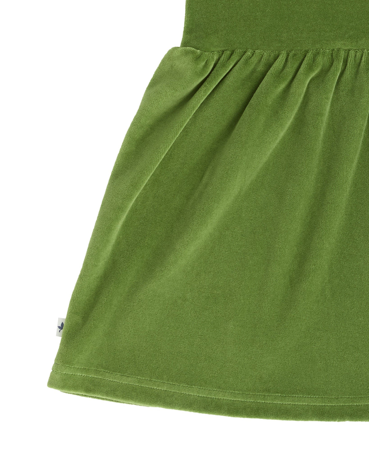Kids' Sleeveless Velour Dress, Forest Green — Leela Cotton, view 4