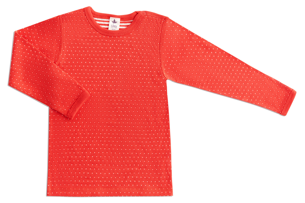 Kids' Reversible Long Sleeve Top, Hibiscus - Natural White