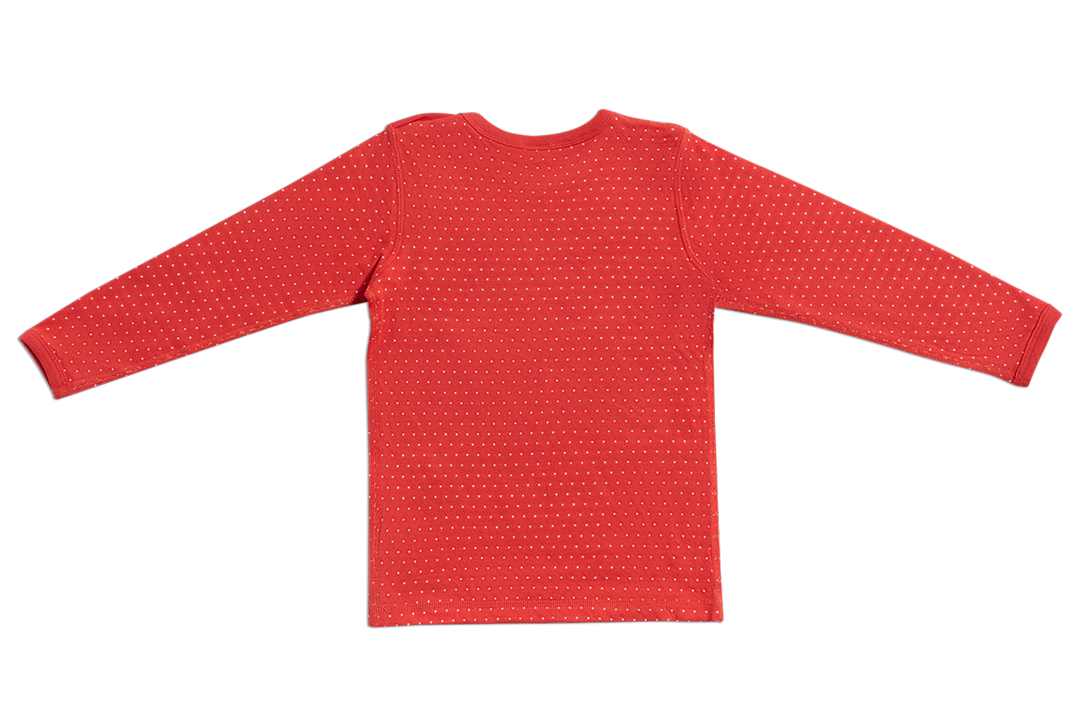 Kids' Reversible Long Sleeve Top, Hibiscus - Natural White