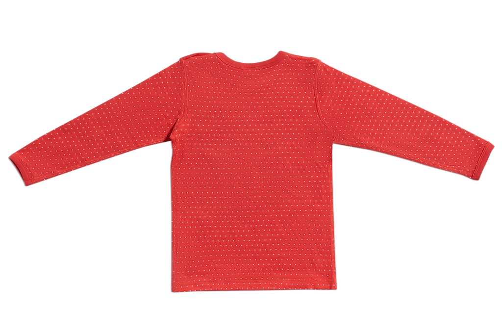 Kids' Reversible Long Sleeve Top, Hibiscus - Natural White