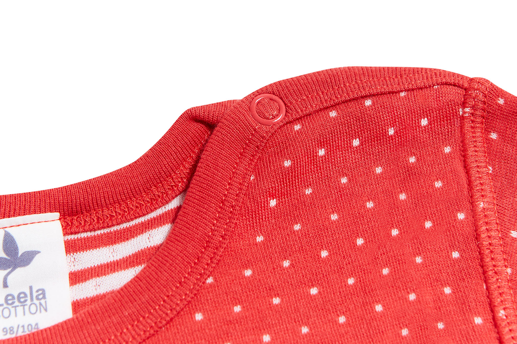 Kids' Reversible Long Sleeve Top, Hibiscus - Natural White