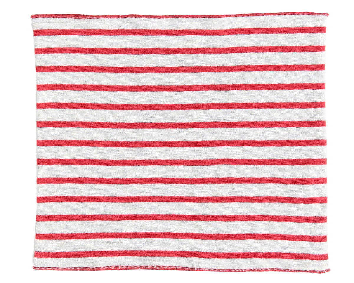 Reversible Loop Scarf, Brick Red / Beige — Leela Cotton, view 3