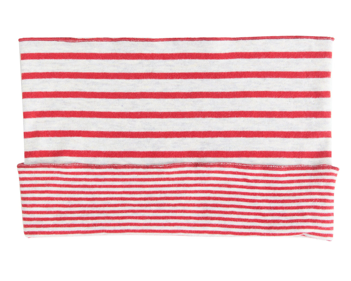 Reversible Loop Scarf, Brick Red / Beige — Leela Cotton