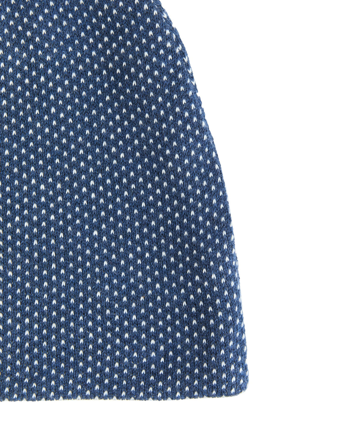 Kids' Beanie with Honeycomb, Indigo / Natural White — Leela Cotton, view 4