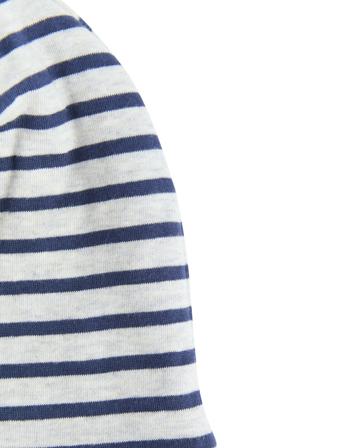 Kids' Reversible Beanie, Marine Blue / Beige — Leela Cotton, view 4
