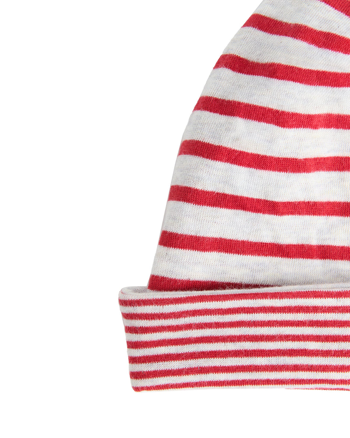 Kids' Reversible Beanie, Brick Red / Beige — Leela Cotton, view 2