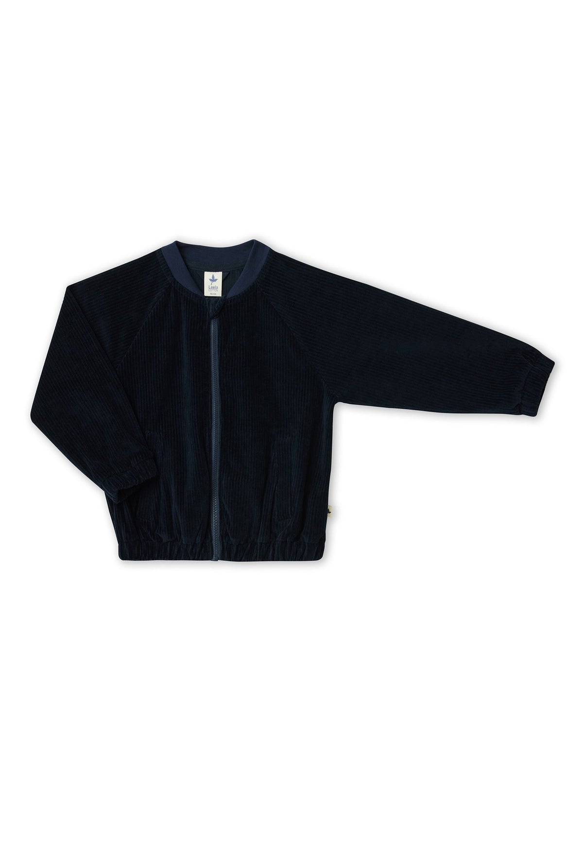 Kids' Corduroy Baseball Jacket, Midnight Blue — Leela Cotton