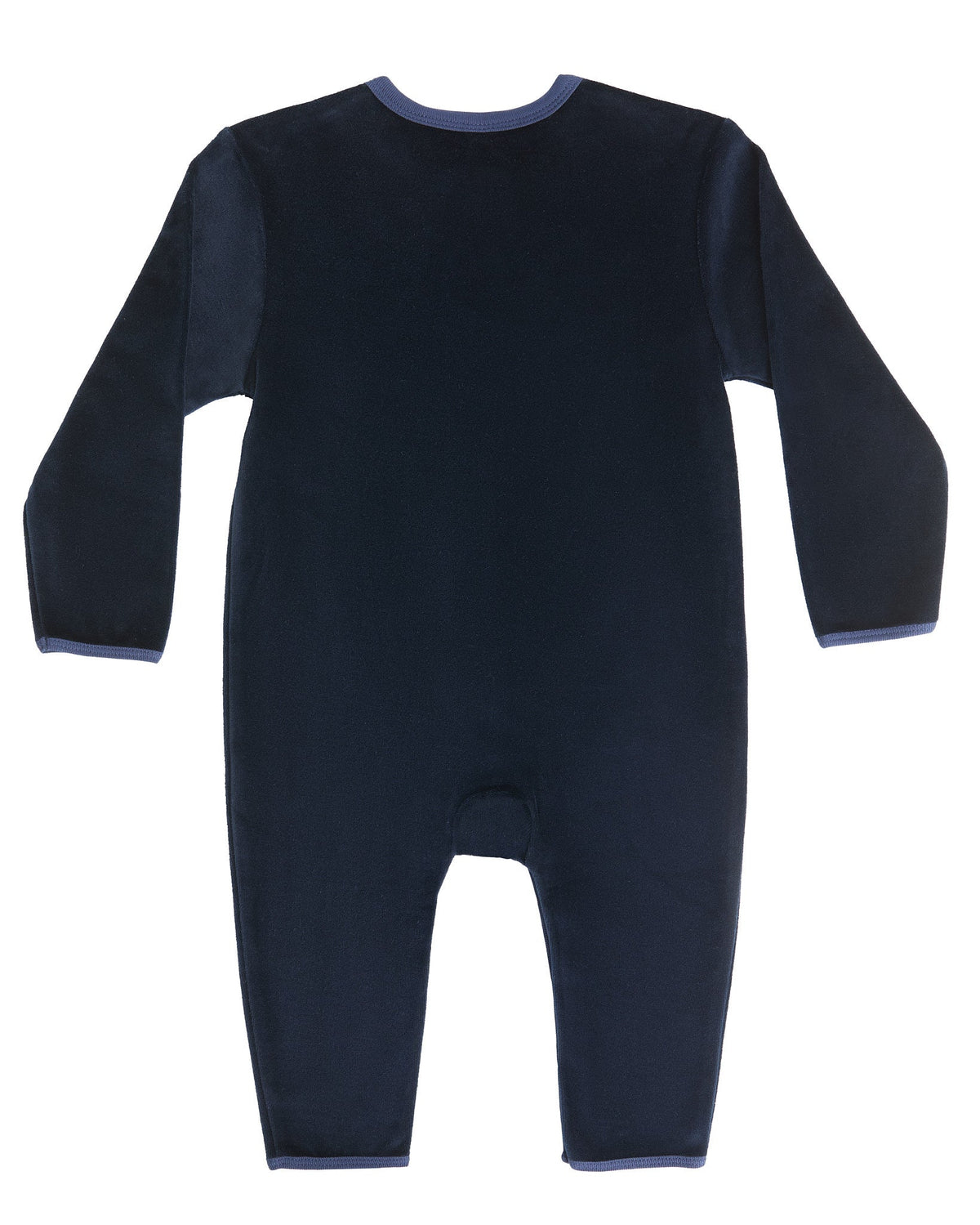 Baby Long Sleeved Romper, Midnight Blue — Leela Cotton, view 3