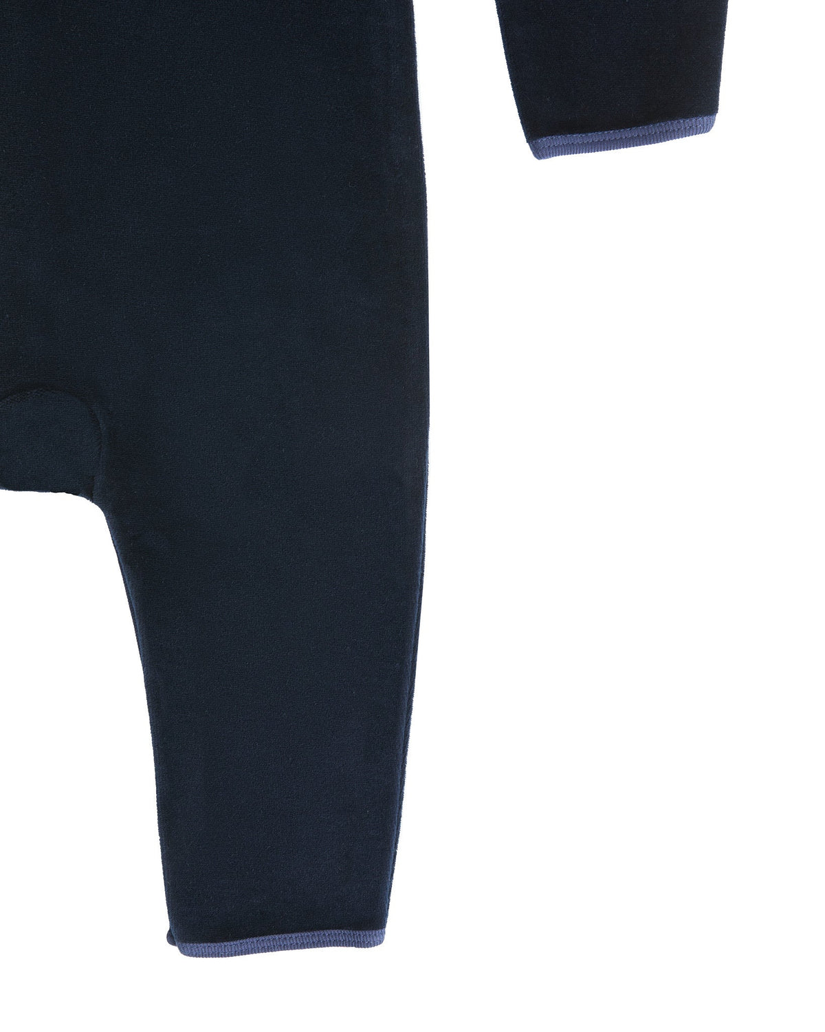 Baby Long Sleeved Romper, Midnight Blue — Leela Cotton, view 4