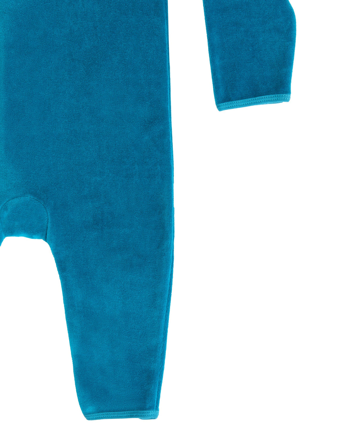Baby Long Sleeved Romper, Ocean Blue — Leela Cotton, view 4