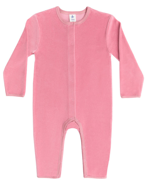Baby Long Sleeved Romper, Dusty Pink — Leela Cotton