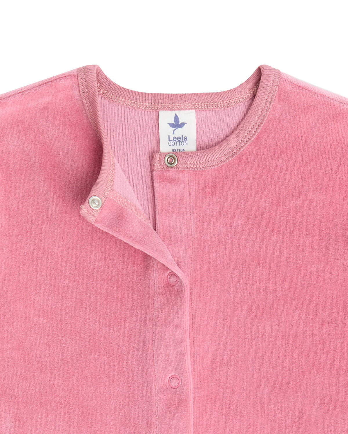 Baby Long Sleeved Romper, Dusty Pink — Leela Cotton, view 2