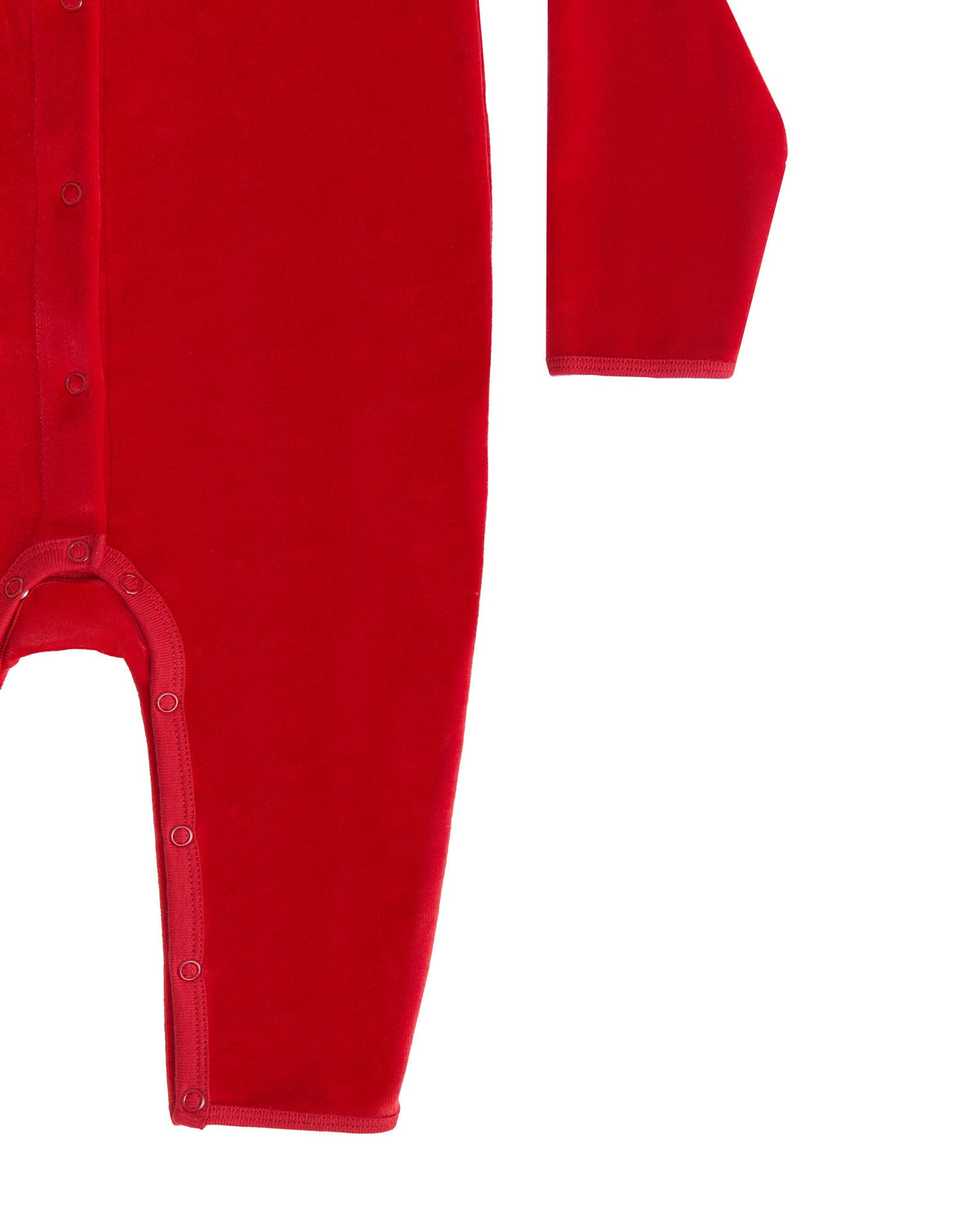 Baby Long Sleeved Romper, Brick Red — Leela Cotton, view 4