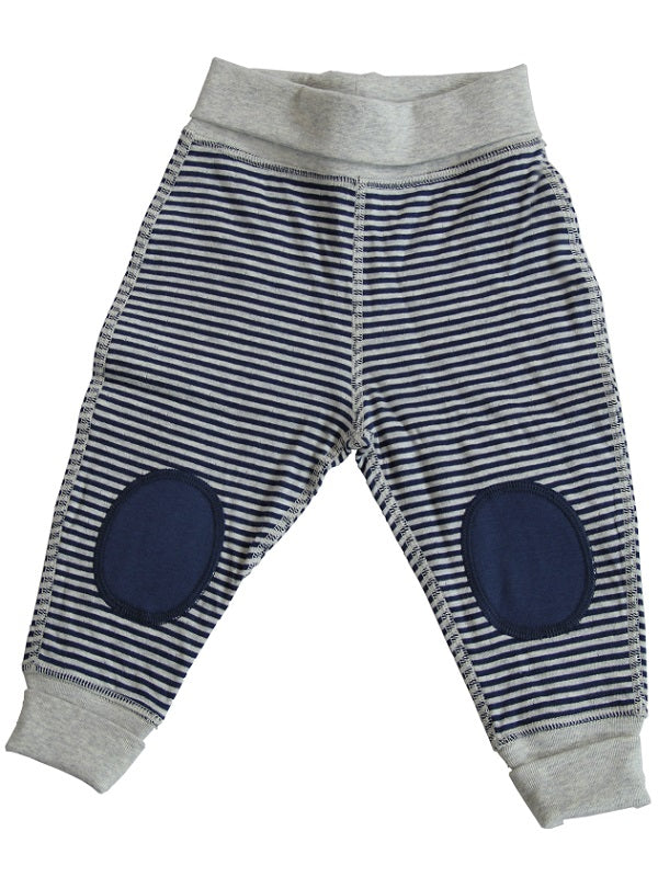 Kids' Reversible Trousers, Marine Blue-Grey — Leela Cotton