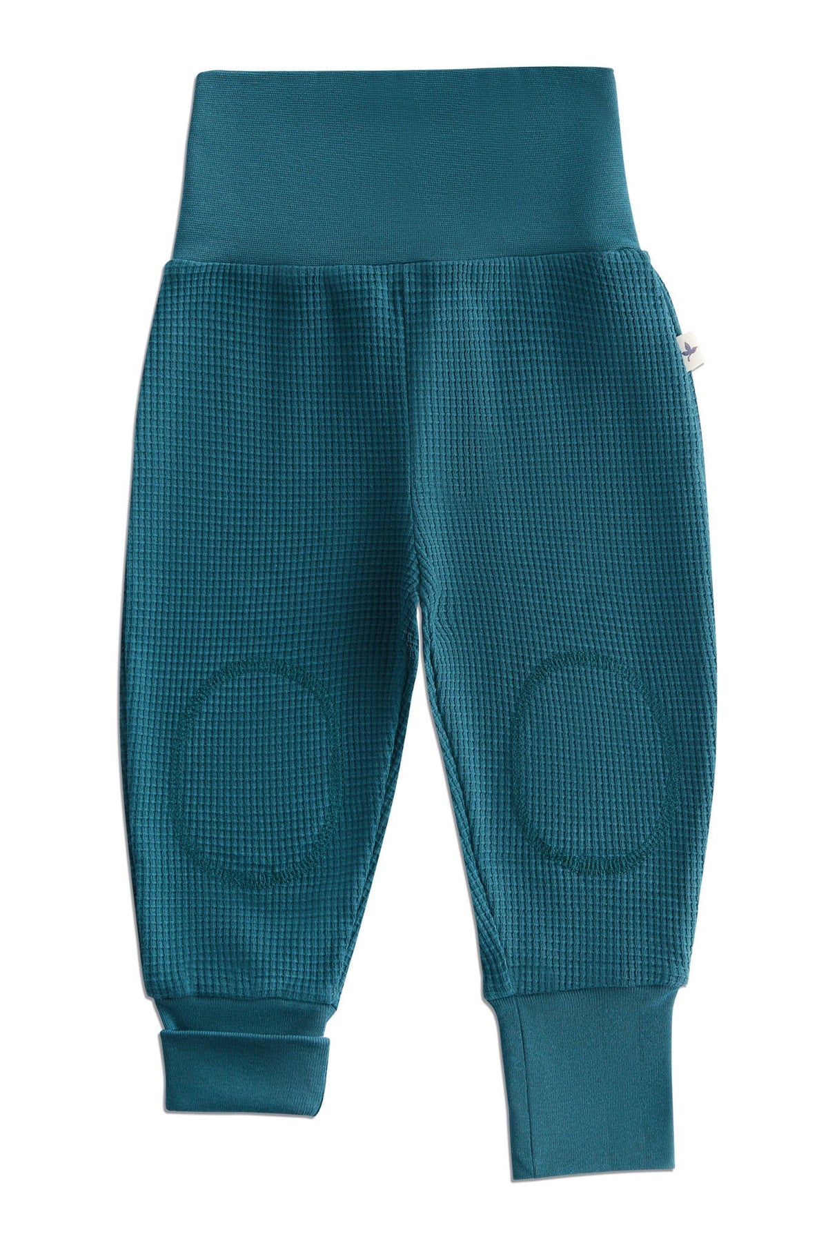 Waffle Knit Baby Trousers, Fir — Leela Cotton