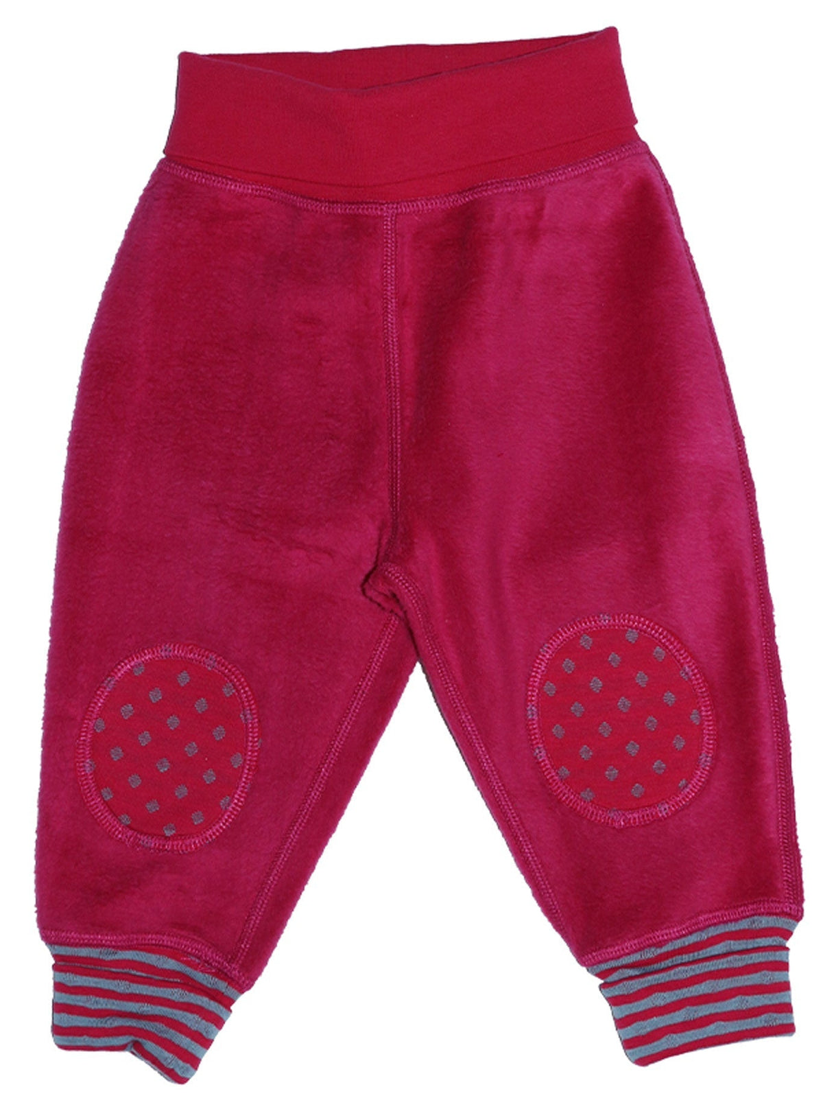 Baby Fleece Trousers Reversible, Persian Red — Leela Cotton