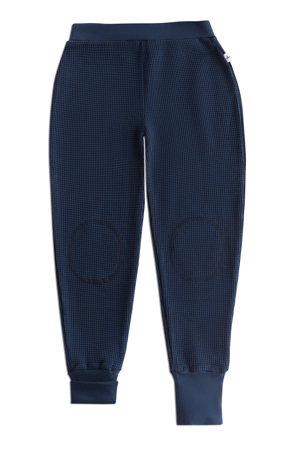 Waffle Knit Kids' Trousers, Indigo — Leela Cotton