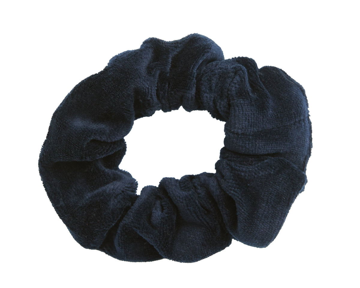 Velour Scrunchies, Midnight Blue — Leela Cotton