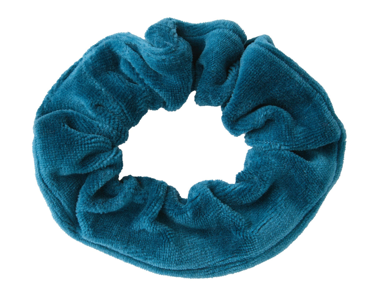 Velour Scrunchies, Ocean Blue — Leela Cotton