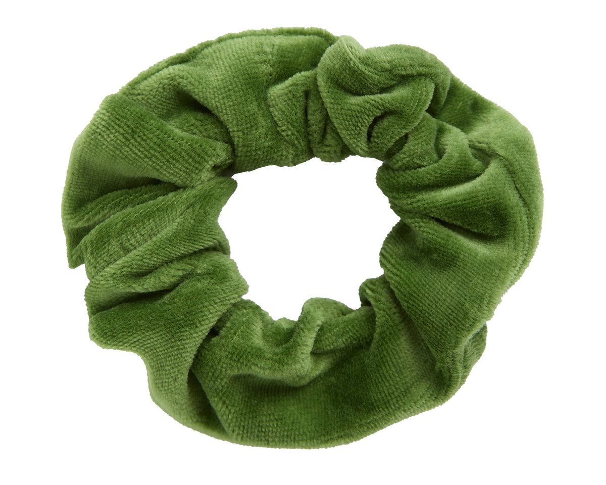 Velour Scrunchies, Forest Green — Leela Cotton
