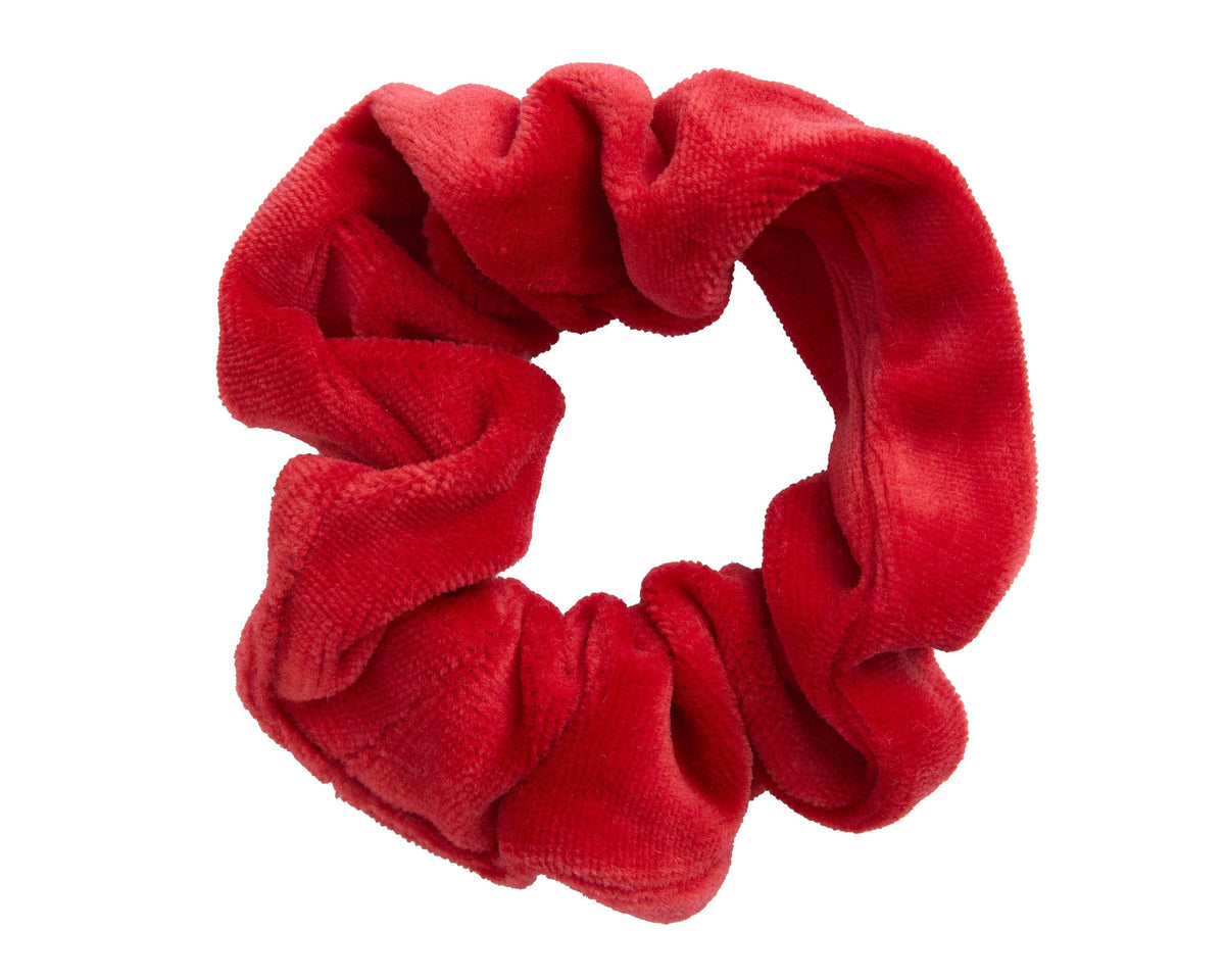 Velour Scrunchies, Brick Red — Leela Cotton