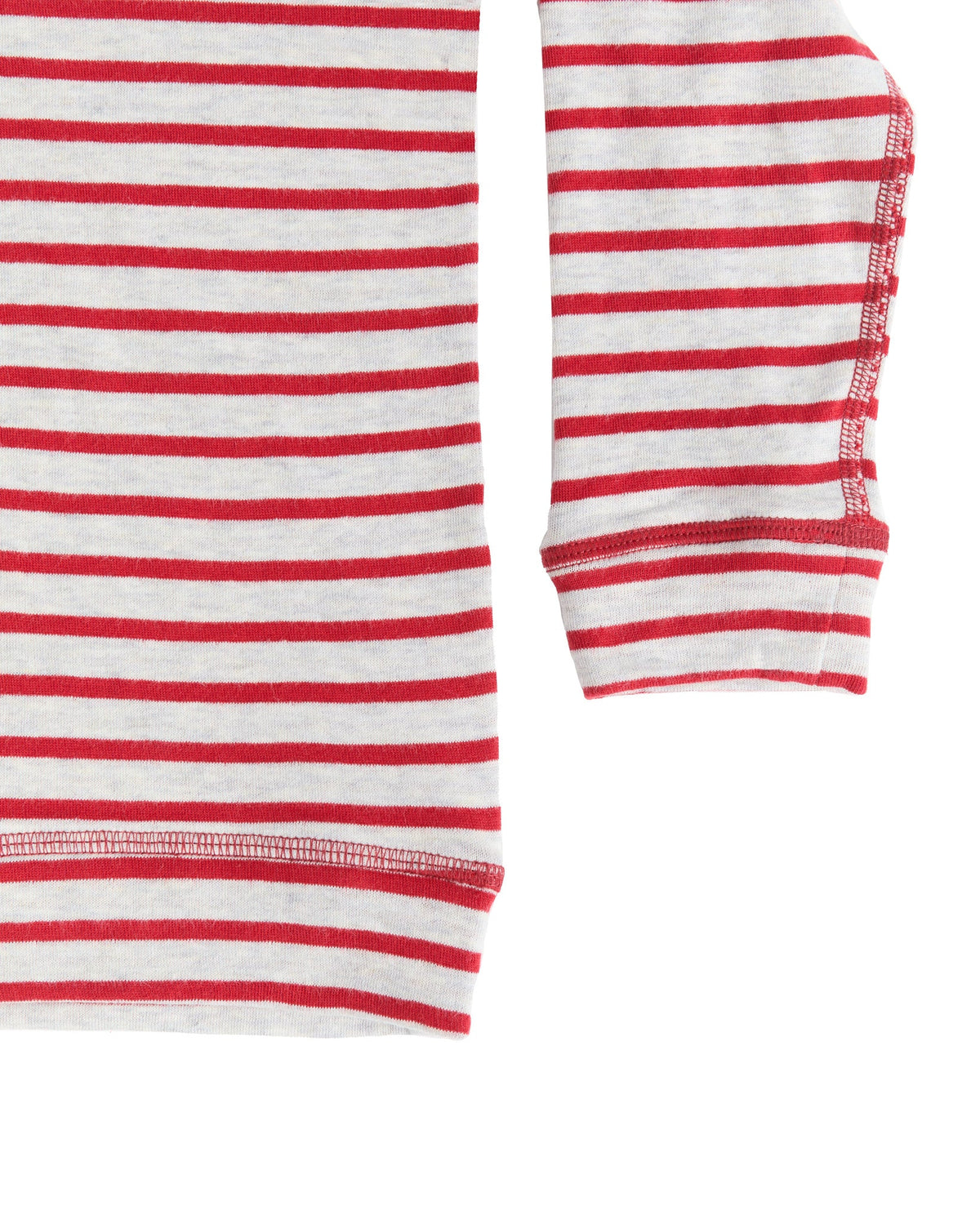 Kids' Hooded Shirt, Brick Red / Beige — Leela Cotton, view 4