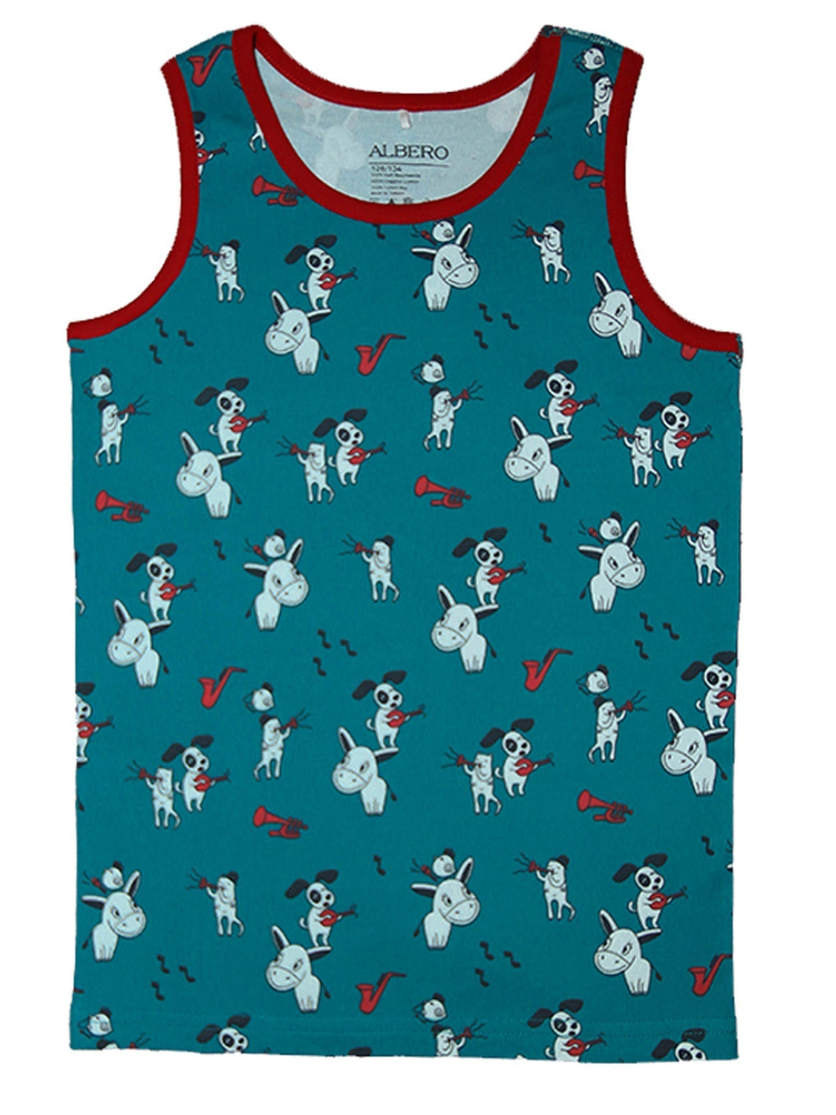 Girls' Vest Top, Turquoise