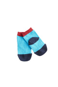 Baby Socks, Cyan Blue/ Indigo/ Cherry Red (6-Pack)