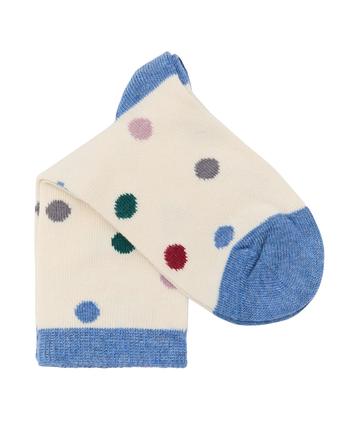 Kids' Socks, Jeans-Melange / Natural / berry / Cherry Red (6 Pair) — Leela Cotton