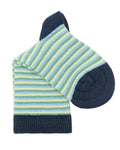 Kids' Socks, Navy/ Mint Green/ Lime (6 Pair)