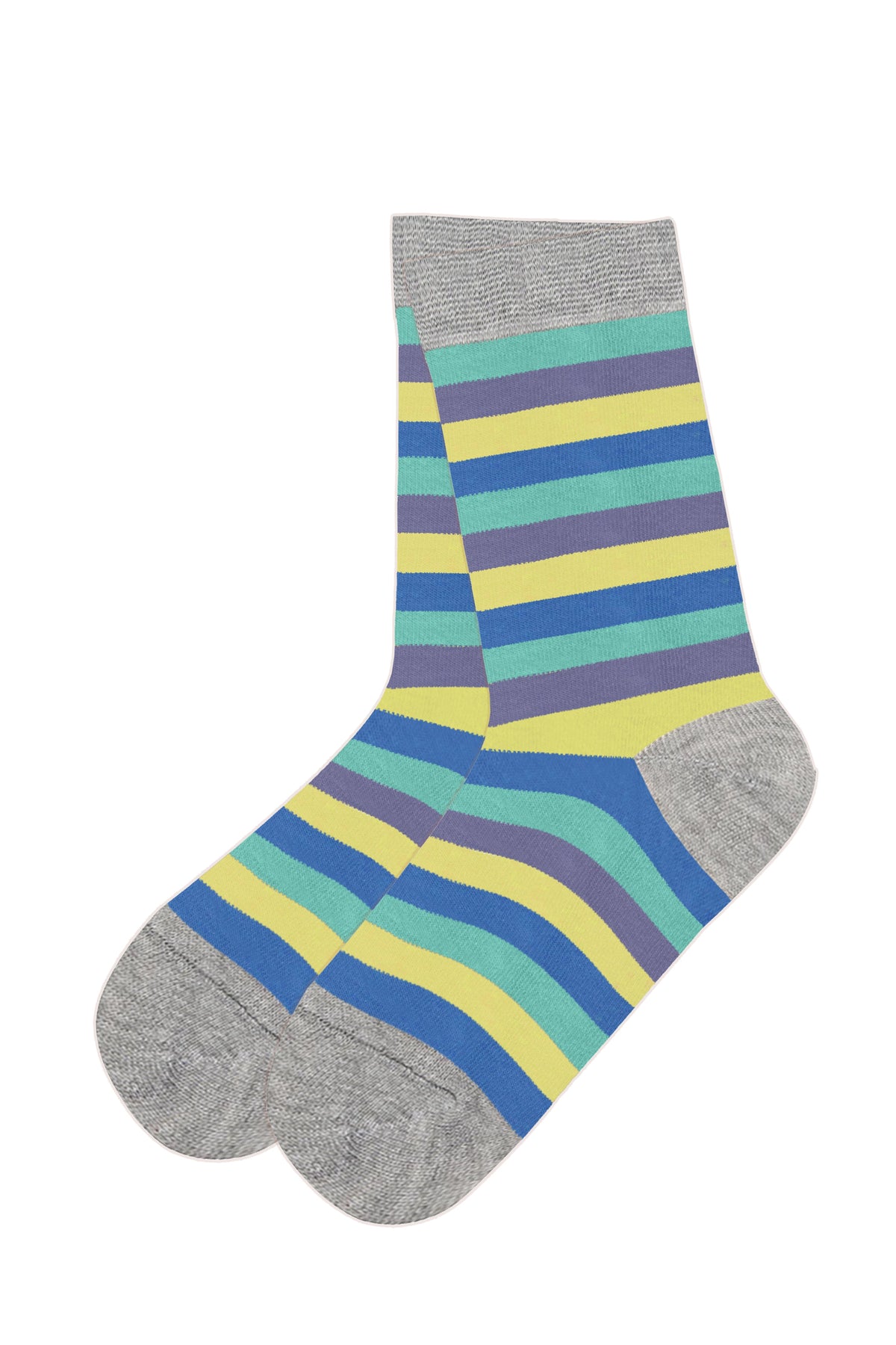 Kids' Socks, Kiwi / Lavender / Lime / Aquamarine — Albero Natur, view 2