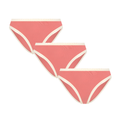 Women's Brief with Lace, Pastel Pink 3-Pack