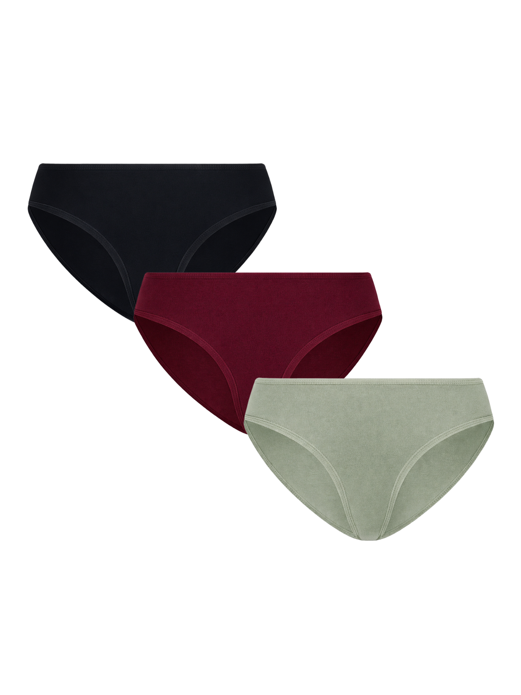 Women's Brief Classic, Black/ Aubergine/ Iceberg Green