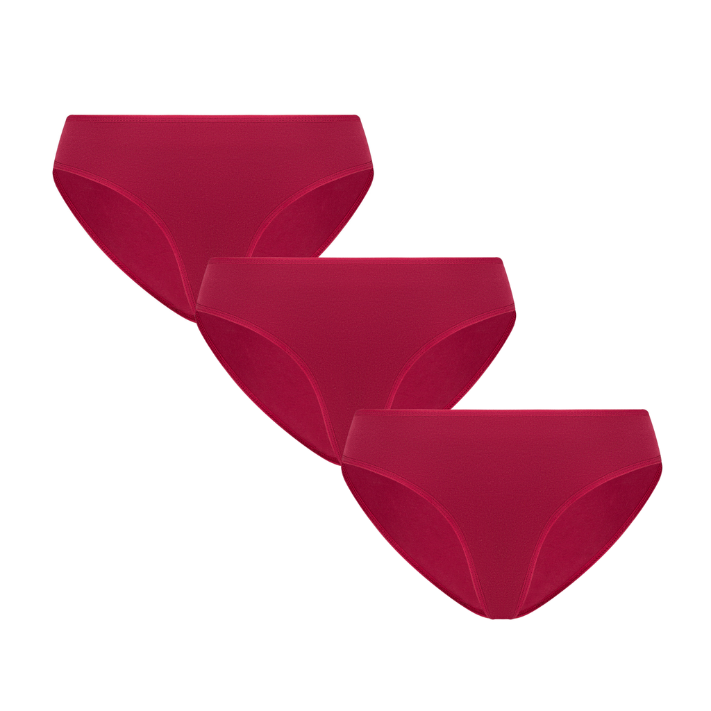 Women's Brief Classic, Rose Red 3-Pack