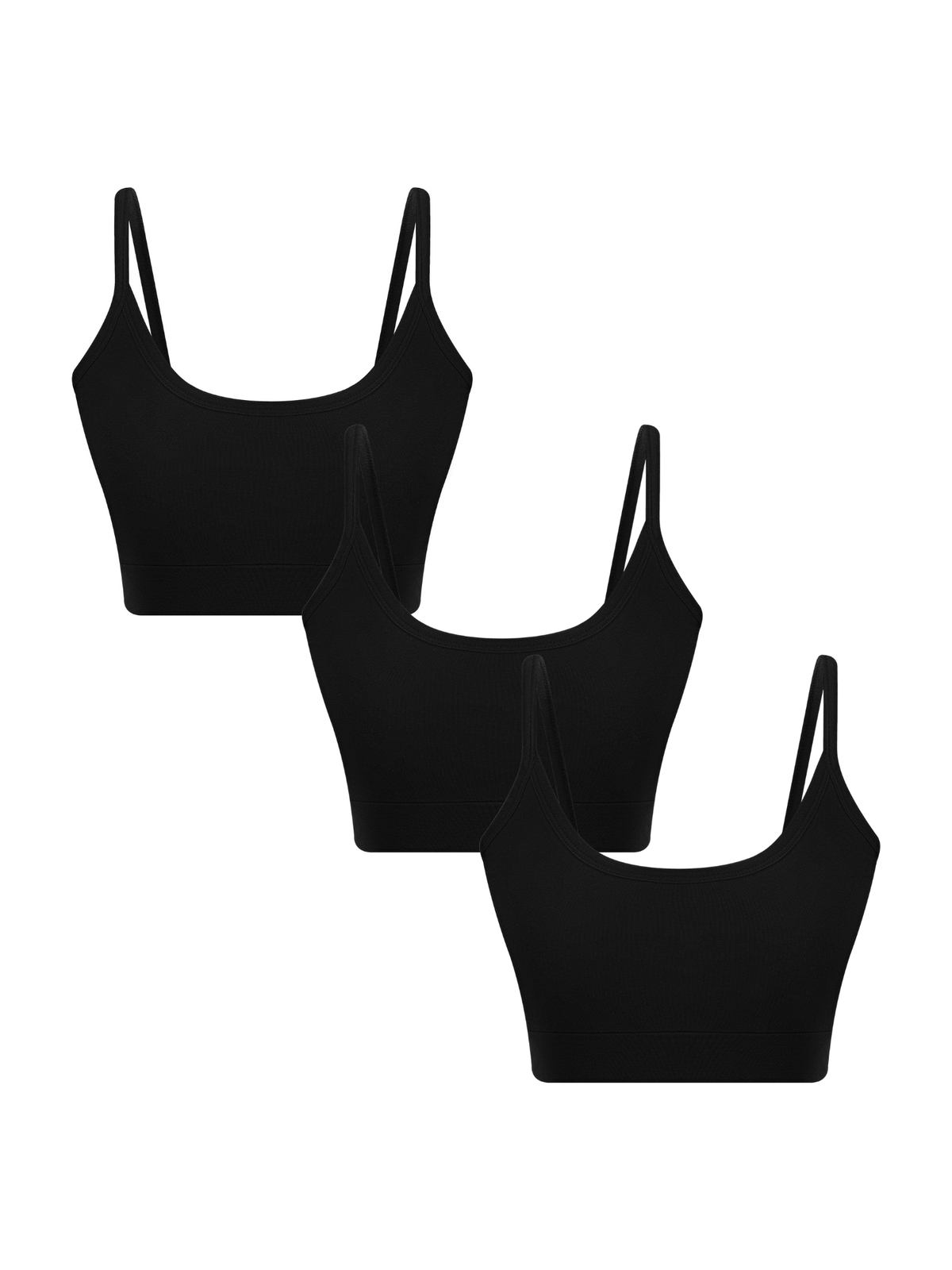 Women's Bustier, Black 3 ' Pack