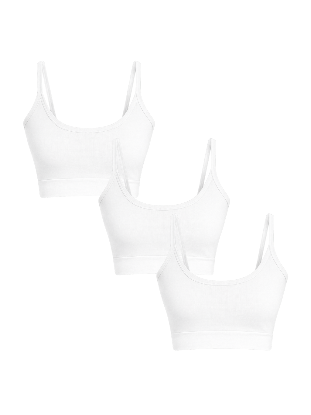 Women's Bustier, Natural White 3-Pack