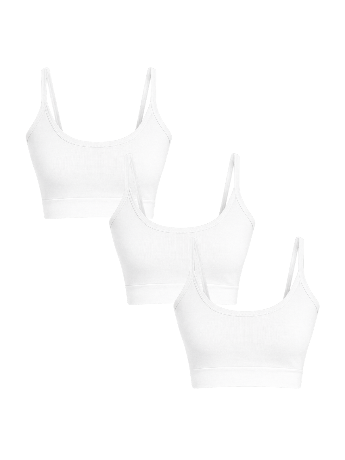 Women's Bustier, Natural White 3-Pack — Albero Natur
