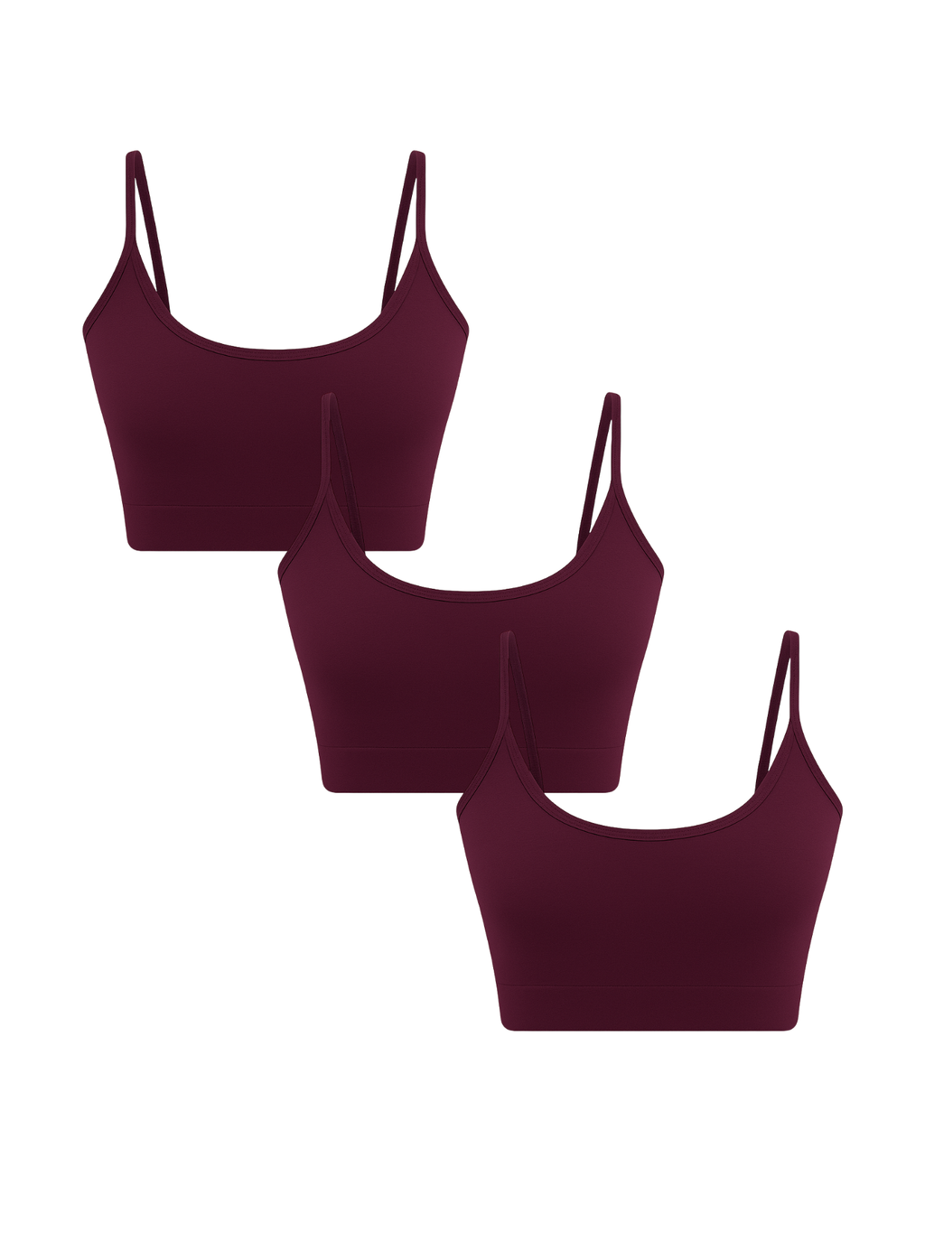 Women's Bustier, Aubergine 3-Pack