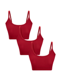 Women's Bustier, Red 3-Pack