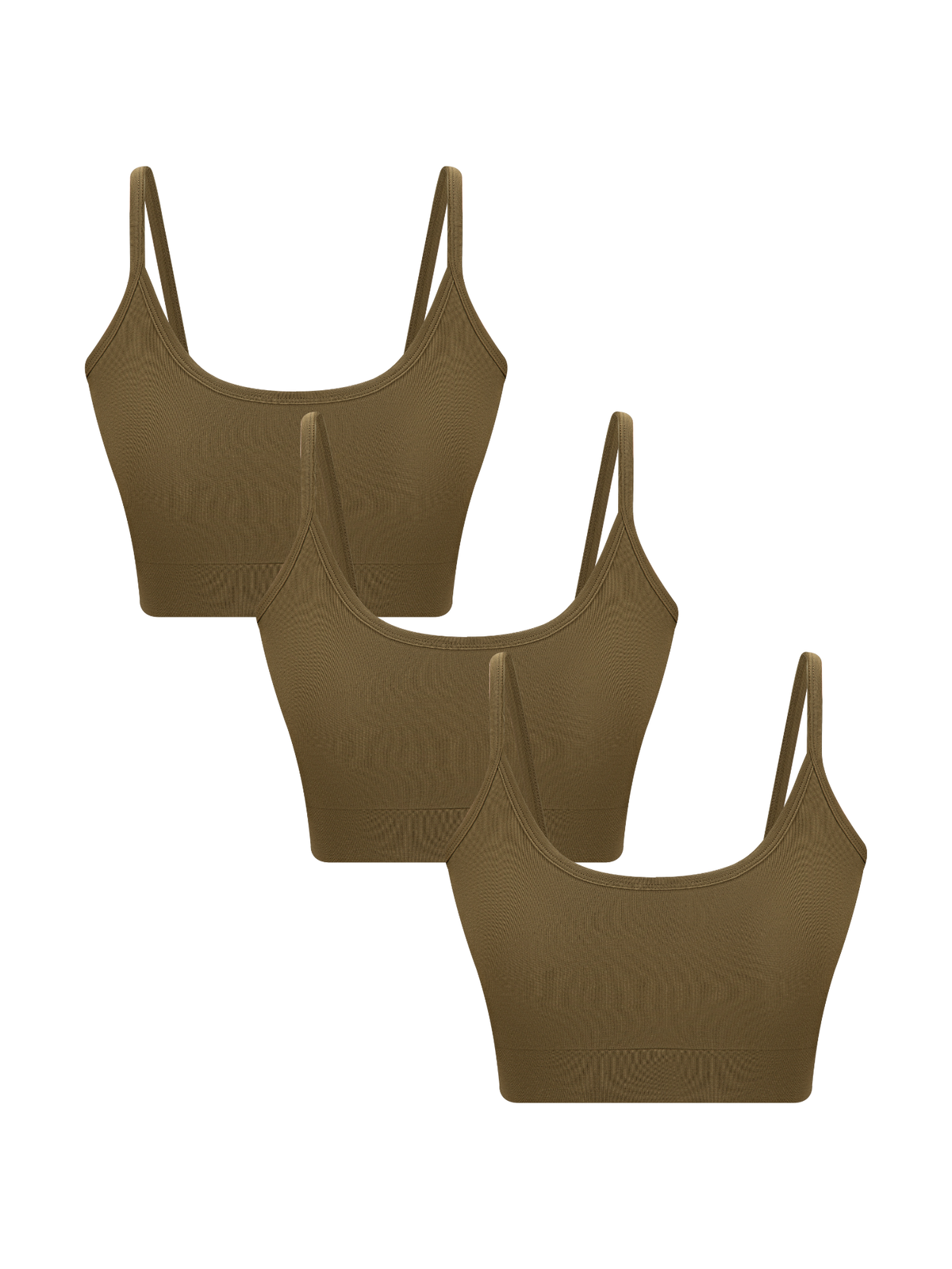 Women's Bustier, Olive 3-Pack