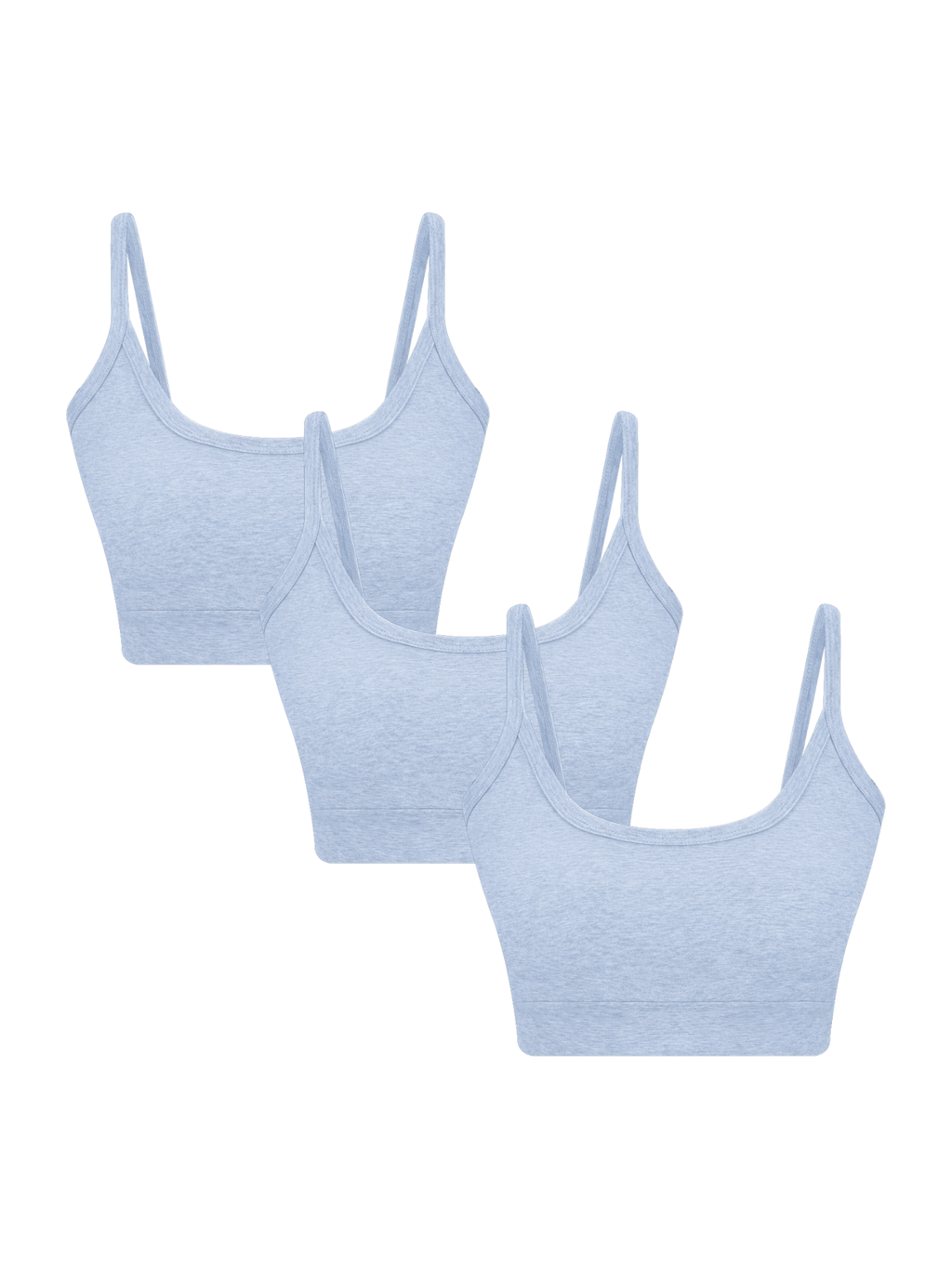 Women's Bustier, Denim Blue - Melange 3-Pack