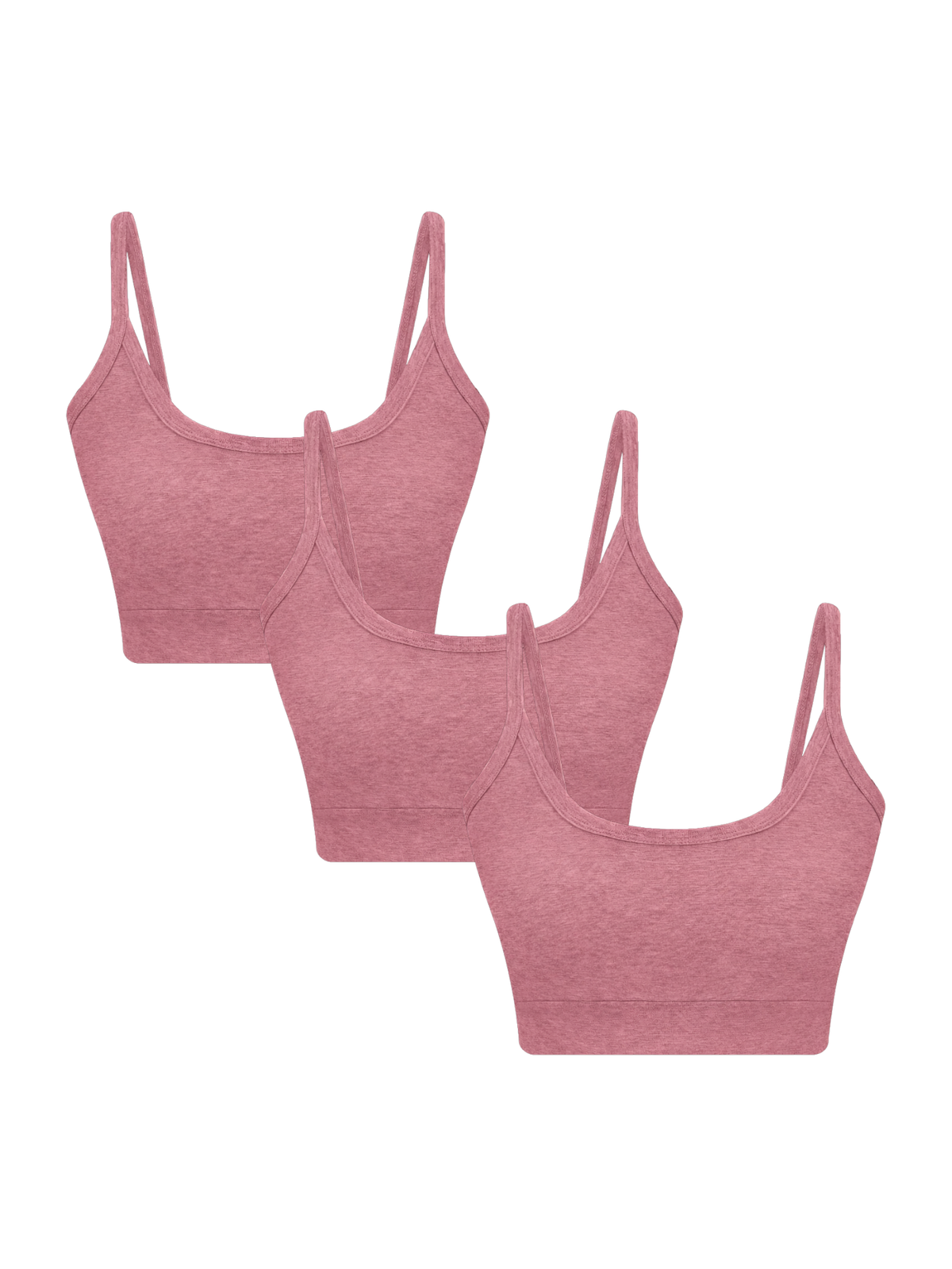 Women's Bustier, Pastel Pink 3-Pack — Albero Natur